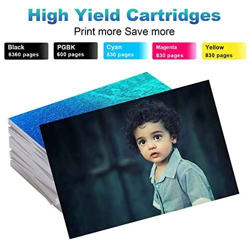 280 281 PGI-280XXL CLI-281XXL Compatible Ink Cartridge Replacement for Canon 280 281 XXL Ink to use with PIXMA TR8600 TS9500 TR8622 TR8622a TR8620 TS700 TS6100 TS6120 TR7520 TS6200 Printer (5 Pack)