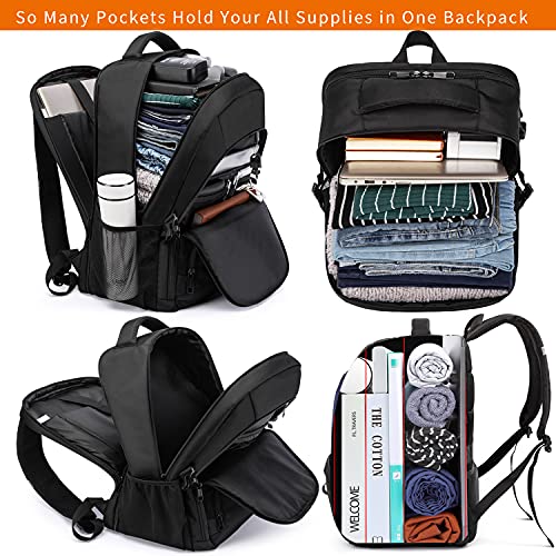 LIWAG Extra Large Business Travel Backpack, Anti Theft Water Resistant College Backpack Computer Bag Fits 17.3Inch Laptop Notebook, Blue