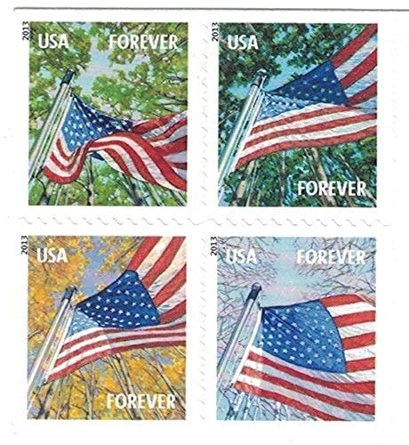 20 USPS Forever Stamps Collectible Flag for All Seasons 2013 Booklet - Self-Adhesive, First-Class