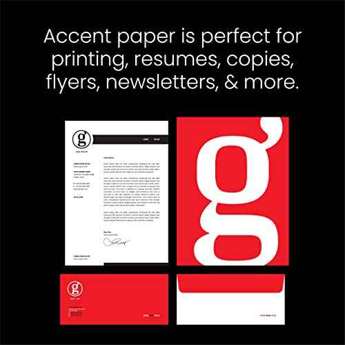 Accent Opaque White Printer Paper, 8.5¡± x 11¡± 28lb Bond/70lb Text Copy Paper ? 500 Sheets (1 Ream) ? Premium Computer Paper with Smooth Finish, 97 Bright, 104gsm ? Multipurpose White Paper ? 109363R