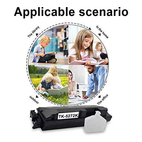 TK5272 TK-5272 TK-5272K Toner Cartridge (1 Pack, Black) Replacement for Kyocera ECOSYS M6235cidn M6635cidn P6230cdn Pinter, 1T02TV0US0 Toner