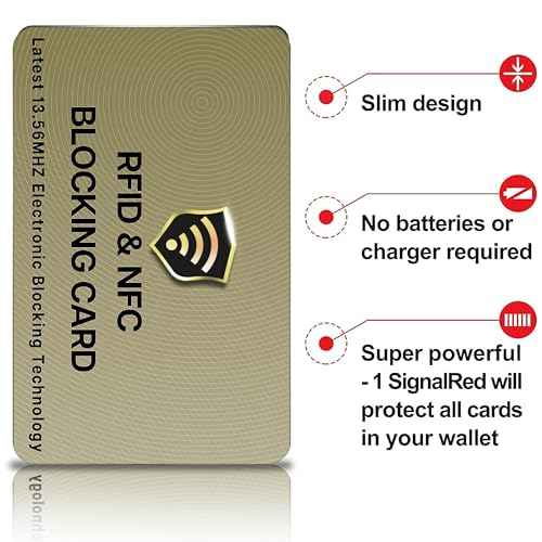 SaiTech IT RFID Protected Cards, 2 Pack One Card Protects Entire Wallet Purse For Men & Women, NFC Contactless Bank Debit Credit Card Protector ID ATM Guard Card ? Golden
