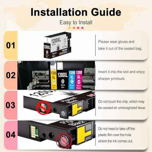 Miss Deer Maxify 1200 Ink Cartridges, Compatible for Canon 1200XL PGI 1200 XL, High Yield Work with Maxify MB2720 MB2120 MB2020 MB2050 MB2320 MB2350 MB 2720 2120 Printer 10 Pack (4BK, 2C, 2M, 2Y)