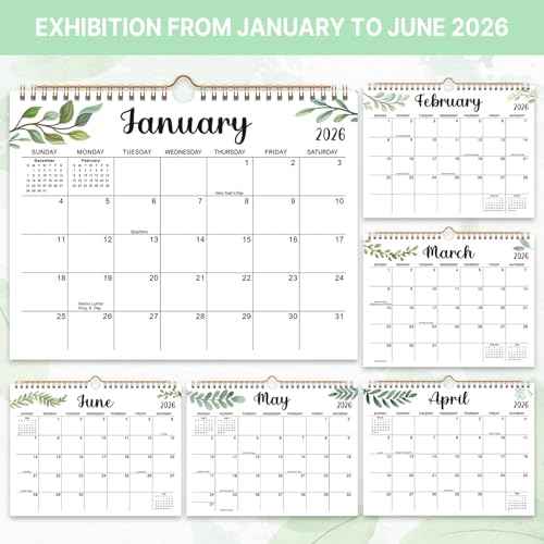 Comix 2026 Wall Calendar 11x8.5 Inch -12 Month Jan to Dec 2026, Calendar Monthly Planner with Large Writing Blocks, Thick 120GSM Paper for Home & Office Planning