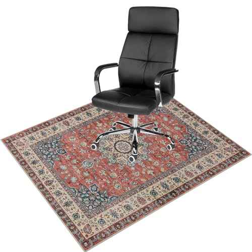 Anidaroel Chair Mat for Hardwood Floor, 48"x60" Desk Chair Mat for Hard Floors, Anti-Slip Office Rugs for Rolling Chairs