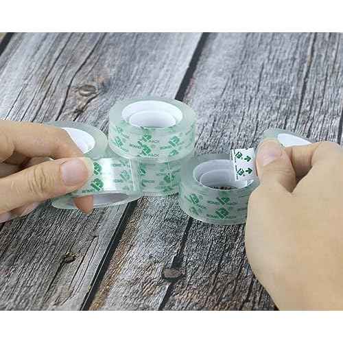 BOMEI PACK 96Rolls Crystal Clear Tape Refills for Dispenser, Bulk Transparent Office Tape for Home and School, 3/4Inch x 1000 inch