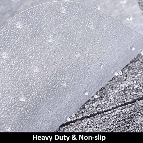 AiBOB Chair Mat for Low Pile Carpet Floors, Flat Without Curling, 60 X 46 in, Office Carpeted Floor Mats for Computer Chairs Desk