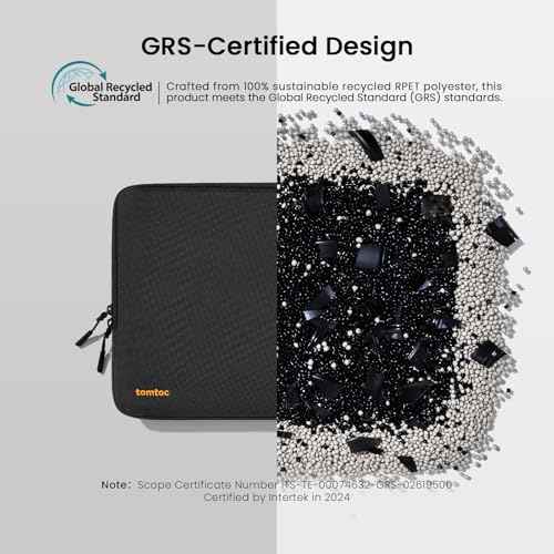 tomtoc 360 Protective Laptop Sleeve for 14-inch MacBook Pro M5/M4/M3/M2/M1 Pro/Max A3434 A3112 A3401 A3185 A2992 A2918 2025-2021, Water-Resistant Case Bag with Accessory Pocket for 13.8 Surface Laptop