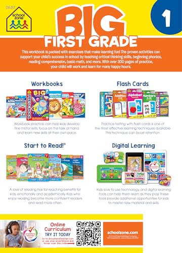 Big First Grade Workbook for Reading, Math & Skills - 320 Pages