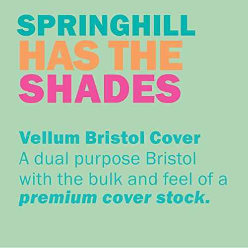 Springhill 8.5” x 11” Green Colored Cardstock Paper, 67lb Vellum Bristol, 147gsm, 250 Sheets (1 Ream) – Premium Lightweight Cardstock, Vellum Printer Paper with Textured Finish – 046000R