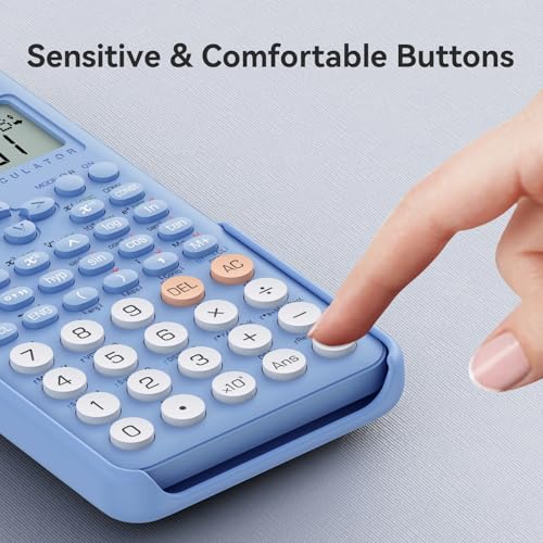ROATEE Blue 991MS Scientific Calculator with 401 Functions, 2-Line Display