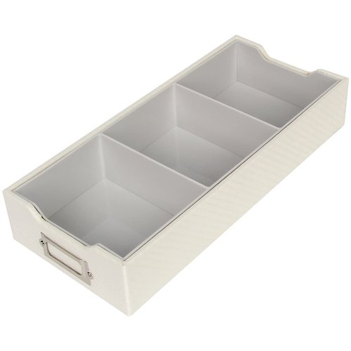 JACKCUBE DESIGN Business Card Holder Organizer For Desk, Index Card Box Storage, A-Z Alphabetical Tabs Office Desk Organizer (White) - MK171B