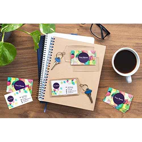 Snapins Acrylic Photo Snap-in Business Card Size Keychain - Pack of 25