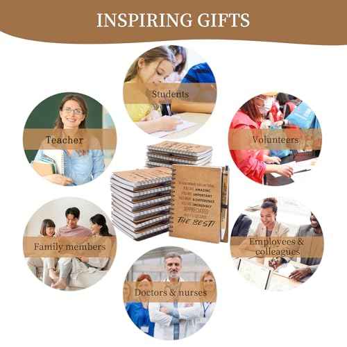 20 Pcs Employee Appreciation Gifts Bulk - 10 Sets of Inspirational Spiral Notebooks with Motivational Pens, Small Notepads for Coworkers, Office Staff, Team, Volunteer, Nurse, Teachers, Thank You Gifts