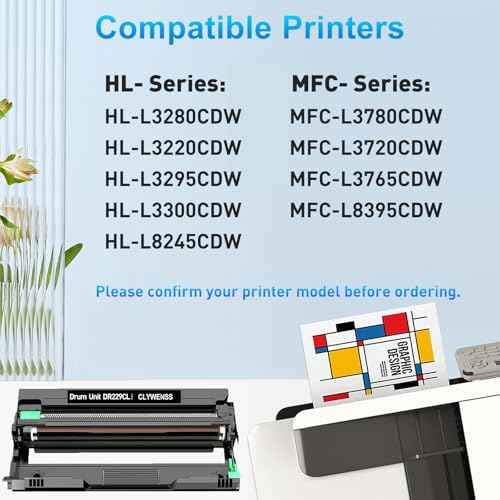 DR229CL Black Drum Unit Replacement for Brother DR229CL DR229CL-BK DR-229CL-BK for MFC-L3780CDW MFC-L3720CDW HL-L3220CDW HL-L3300CDW HL-L3280CDW Printer (Drum Only, 1-Pack)