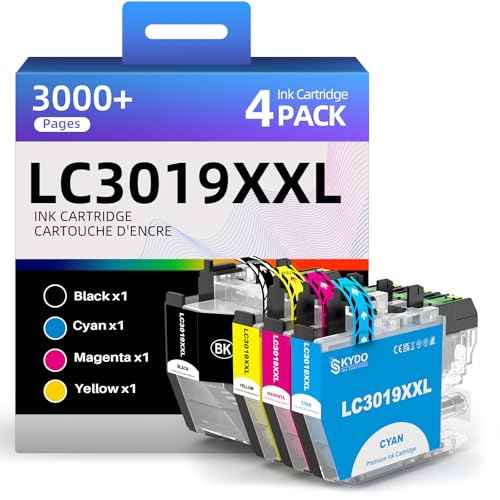 LC3019XXL Ink Cartridges Replacement for LC3019 XXL LC 3019-XXL LC3019 Work with MFC-J5330DW MFC-J6530DW MFC-J6730DW MFC-J6930DW Printers (Black, Cyan, Magenta, Yellow, 4 Pack)