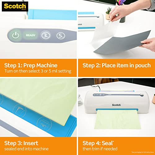 Scotch Self-Seal Laminating Pouches, No Laminator Needed, Letter Size 9.0 in x 11.5 in, 25-Pack