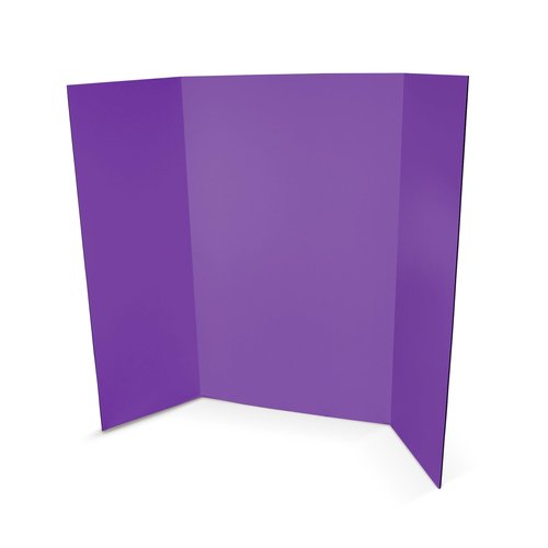 Flipside Products 36” x 48” Project Boards for Presentations, Science Fair, School Projects, Event Displays and Trifold Picture Board, Proudly Made in USA - Purple - 10 Pack