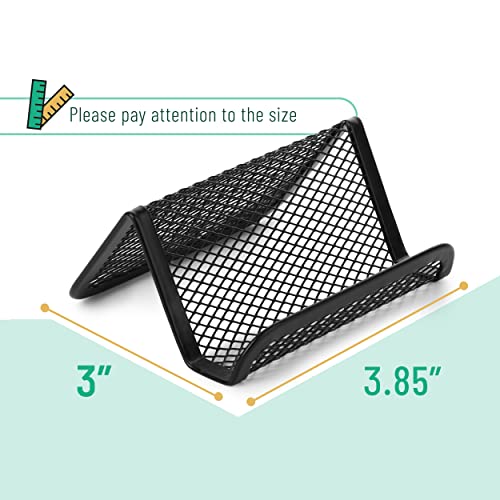 Mr. Pen Black Metal Mesh Business Card Holders 3-Pack for Office & Travel
