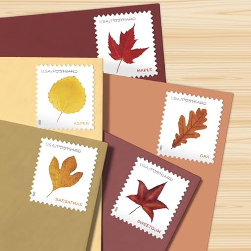 Vibrant Leaves 2025 Postcard Rate (Sheet of 20) Non-denominated Mail-use Postage Stamps