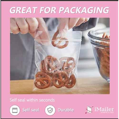 iMailer - 100 Pcs- 8" x 10" Plastic Zip Poly Bags- Clear Resealable Zip Bag for Art Prints, Brochure, Photoes, Handicraft Gift