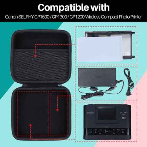 Hard Case Compatible with Canon SELPHY CP1500 CP1300 CP1200 Compact Photo Printer (Off White Case)