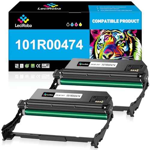 LeciRoba 101R00474 Compatible Drum Unit Replacement for Xerox 101R00474 for Xerox WorkCentre 3215 3215NI 3225 3225DNI 3225VDNI Phaser 3052 3260 3260DI 3260DNI 3260VI 3260VDNI Printer (Black, 2-Pack)