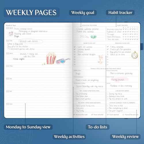 Legend Planner PRO Premium ? Large Undated Weekly, Monthly & Budget Planner with Habit Tracker ? Life Organizer for Time & Task Management, Goal Setting & Productivity ? A4 size (Mystic Blue)