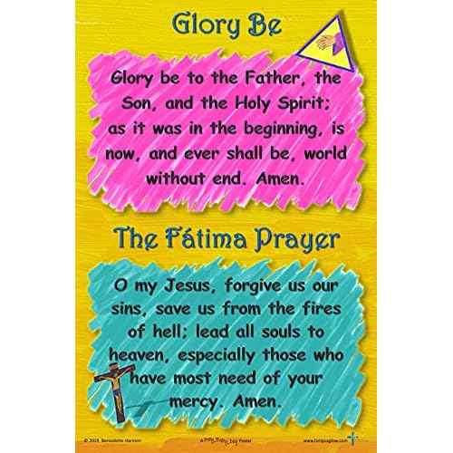Collection - Our Father, Hail Mary, Sign of The Cross, Glory Be - Classroom Posters 12" x 18"