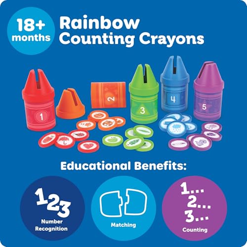 Learning Resources Counting Crayons - Educational Toddler Counting & Sorting Toys