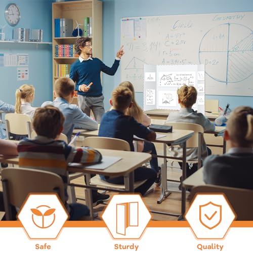 12 Pieces Tri Fold Poster Boards Bulk, Lightweight Science Display Boards, Trifold Presentation Display Board for Science Fair Project(22 x 38 Inch,White)