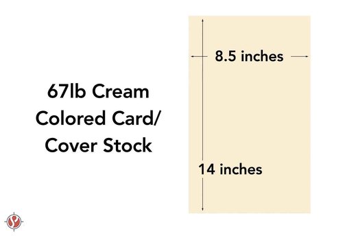 Cream Menu Legal Size 8.5 x 14 Inches 67 Vellum Bristol Lightweight Card Stock Paper Cover | 1 Ream of 250 Sheets Per Pack