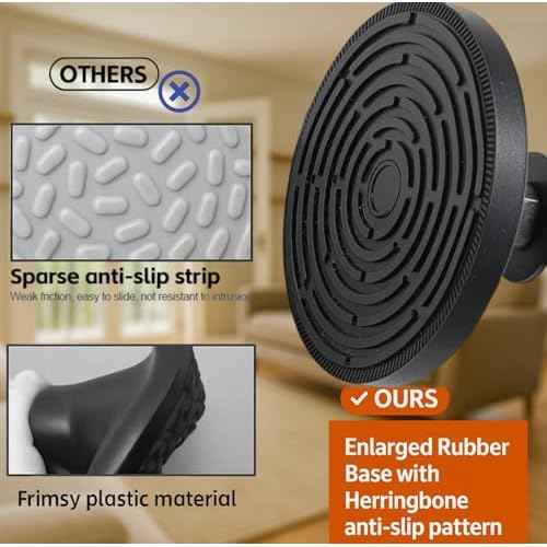 2 Pack Door Security Bar - Upgraded 360¡Æ Pivoting Anti-Slip Base,Heavy Duty Burglar Door Stopper Stick,28-52" Adjustable Barricade Safety Jammer Stoper for Front Door Patio Sliding Glass Window