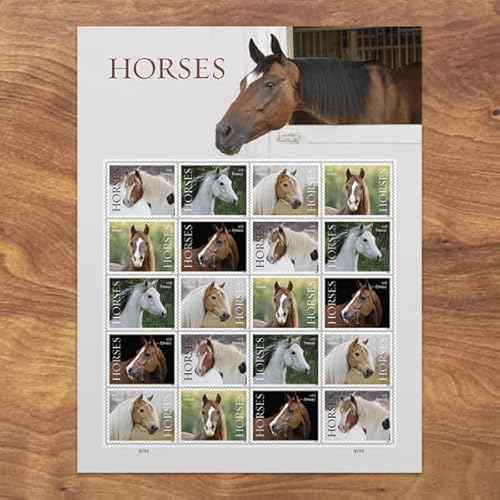 Horses 2024 (Sheet of 20) First-Class Mail Forever Postage Stamps