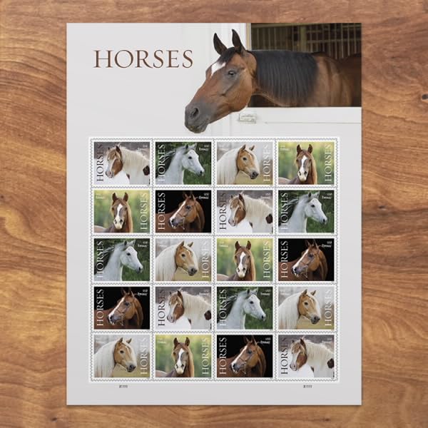 Horses 2024 Forever Postage Stamps Sheet of 20 | American Culture & Collectible