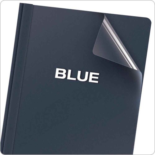 Oxford Clear Front Report Covers, Dark Blue, Letter Size, 25 per Box (55838EE)