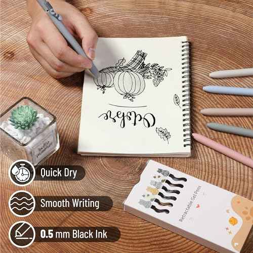 Mr. Pen- Retractable Gel Pens, 6 Pack, Black Ink, Cat Gel Pens, Cat's Tail Gel Pens Fine Point 0.5mm, Retractable Pens, Aesthetic Pens for Journaling Fine Tip Pens, Cute Cat Pens for Cat Lovers