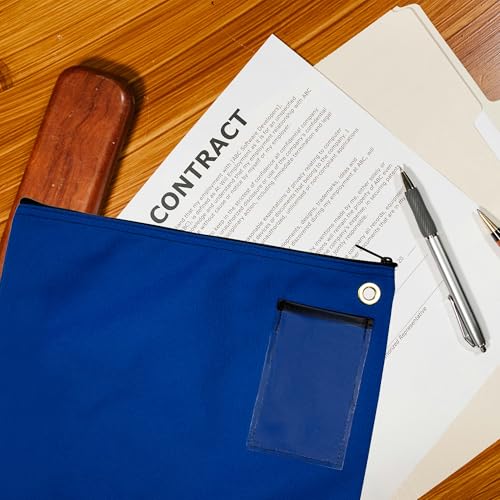 Interoffice Canvas Mailbag Royal Blue 14 x 11 - Secure Document Bag