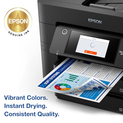 EPSON 822 DURABrite Ultra Ink Standard Capacity Color Cartridge Combo Pack (T822520-S) Works with WorkForce Pro WF-3820, WF-3823, WF-4820, WF-4830, WF-4833, WF-4834