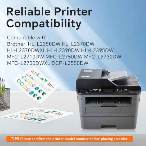 TN760 High Yield Toner Cartridge, Compatible Toner Cartridge Replacement for Brother TN760 TN-760 TN730, Compatible for HL-L2350DW HL-L2370DW MFC-L2750DW DCP-L2550DW Printer (Black 4 Pack)