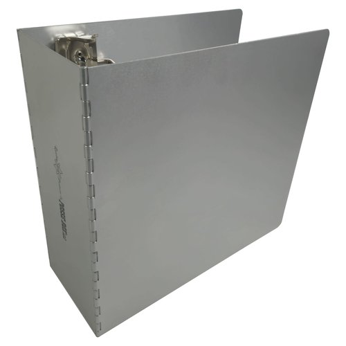 Posse Box - 3-Ring D-Slant 4" Binder RD-31 · Anodized Aluminum Silver · 11-5/8" x 12-1/8" x 3-3/8" · Storage Organizer