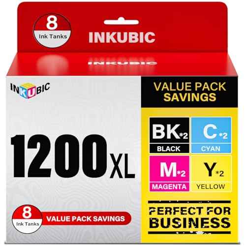 1200 XL Ink Cartridges | 1200XL Replacement Compatible for Canon Maxify MB2720 MB2700 MB2020 MB2021 MB2050 MB2120 MB2200 MB2300 MB2320 Printers (PGI-1200XL, CLI-1200XL) - 8 Packs
