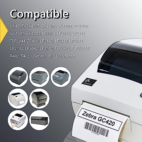 BETCKEY - 4" x 6" Shipping Labels Compatible with Zebra & Rollo Label Printer(not for dymo 4XL),Premium Adhesive & Perforated[Yellow, 6 Rolls, 1500 Labels]