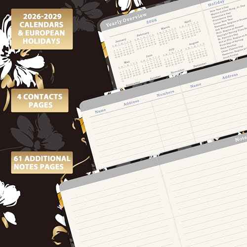 2026-2028 Pocket Calendar - Pocket Planner 2026-2028 from Jan. 2026 to Dec. 2028, 3 Year Monthly Planner with Pen Holder, Bookmarks, 6.3" x 3.8"