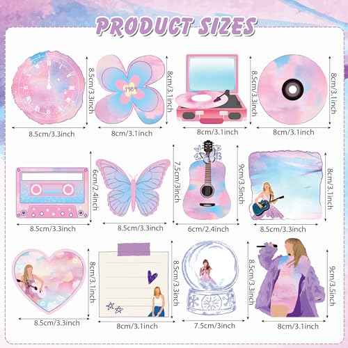 Singer Sticky Notes, 240 Pages Cute Singer Self Adhesive Memo Pad Singer Sticky Note Self Stick Notes Memo Pads for Home, School, Office -12 Designs