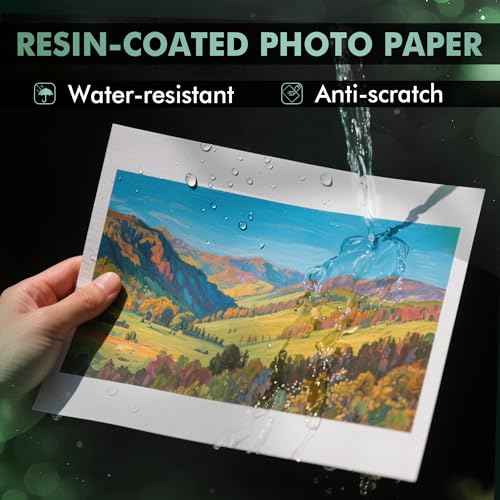 A-SUB Premium Photo Paper Satin 13x19 72lb for Inkjet Printers 50 Sheets, Single Sided