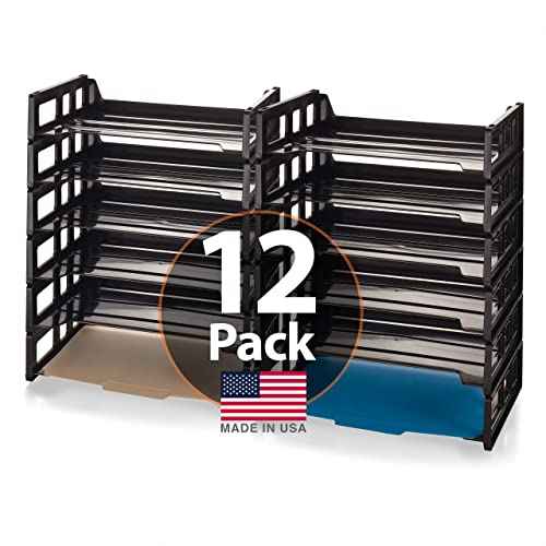 Officemate Letter Tray, Letter Size, Black, 12 Each (21002)