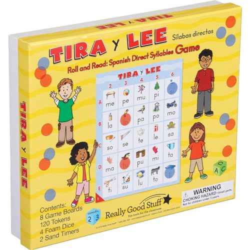 Really Good Stuff Tira y lee: S?labas directas (Roll and Read: Spanish Direct Syllables) - 1 Game