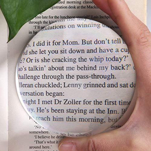 BIJIA 95mm Acrylic Paperweight Magnifying Dome - Hand-Free Reading & Decor
