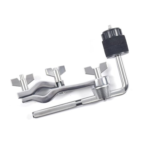 Seteol Cymbal Boom Arm Holder with Clamp, L-Arm Rod with Bracket Holder Extension Arm Attachment, Cymbal Stand Mount for Drum Hardware Cymbal Stand Percussion Instrument Accessories (Short/18CM Arm)